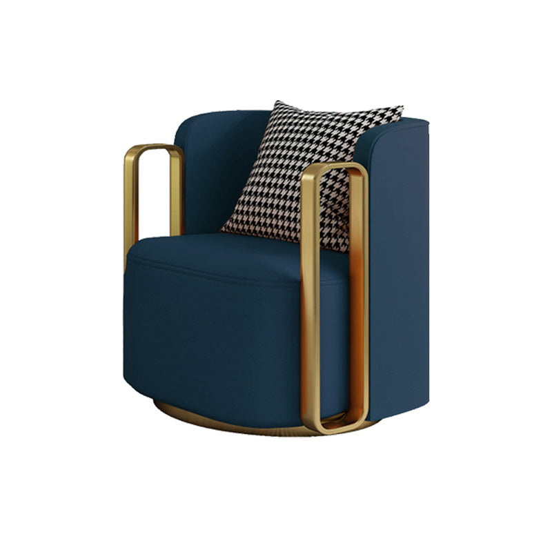 Glam Square Arms Armchair Solid Color Arms Included Armchair for Living Room