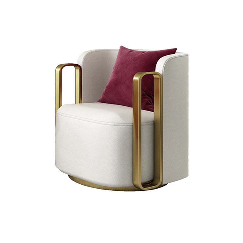 Glam Square Arms Armchair Solid Color Arms Included Armchair for Living Room
