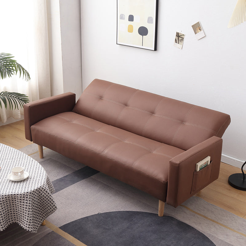 Vintage Tufted Square Arm Living Room 3 Seater Standard Settee