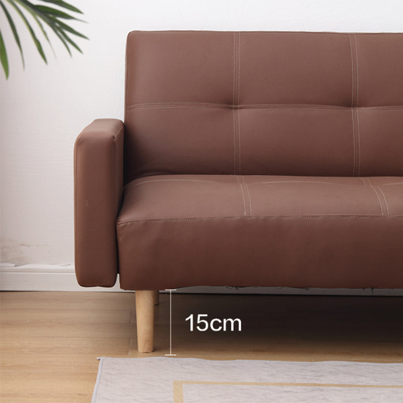 Vintage Tufted Square Arm Living Room 3 Seater Standard Settee
