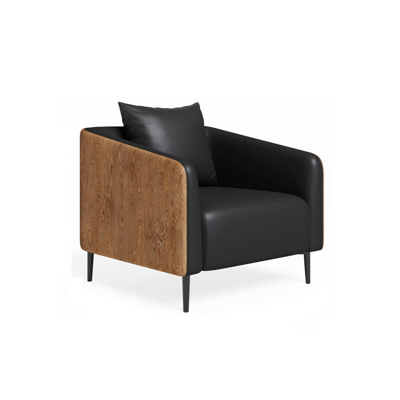 Industrial Cushions Living Room Faux Leather Standard Settee