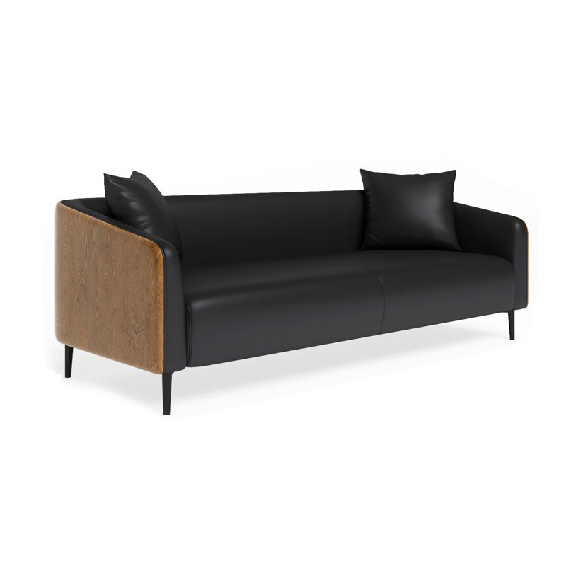 Industrial Cushions Living Room Faux Leather Standard Settee