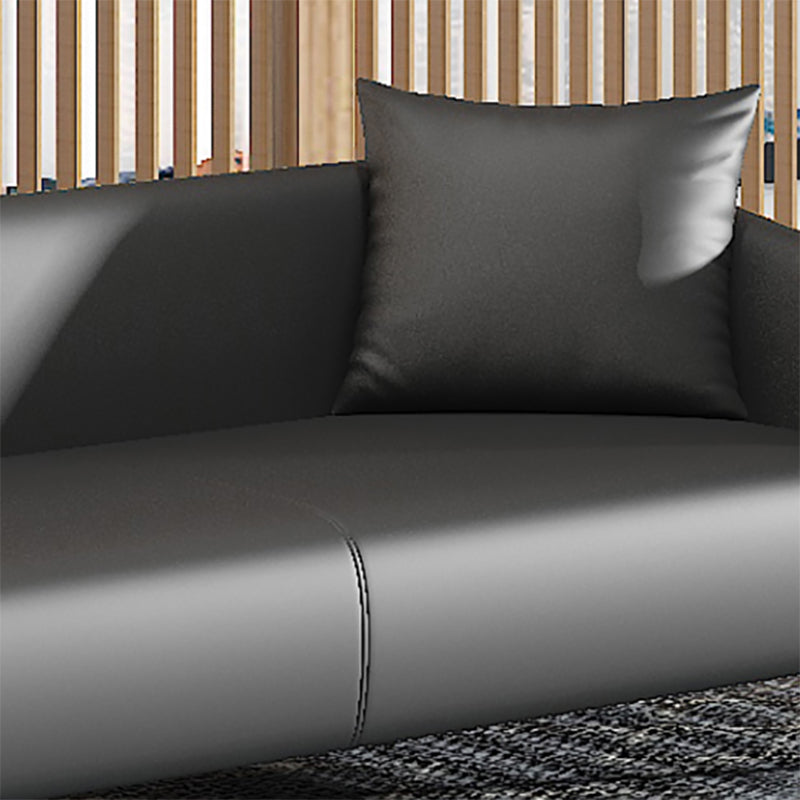 Industrial Cushions Living Room Faux Leather Standard Settee