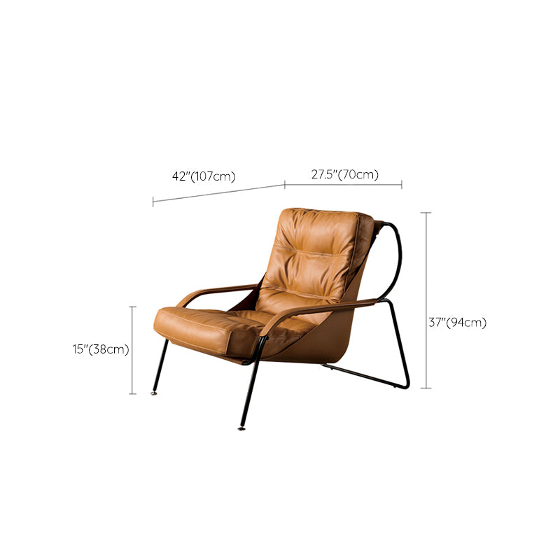 Industrial Solid Color Accent Armchair 42.1" Wide Arm Chair for Living Room