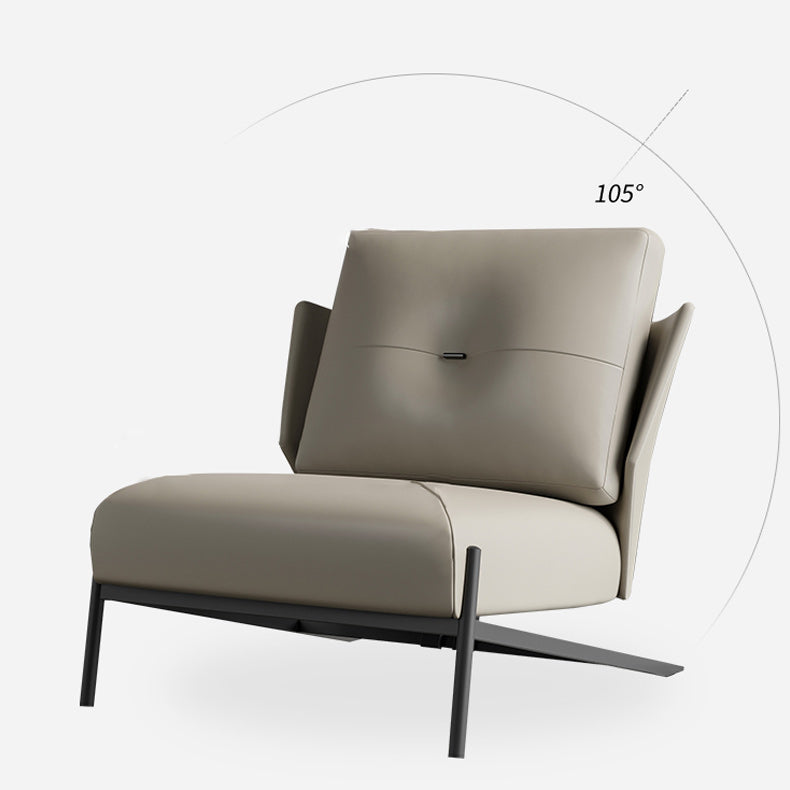 Industrial Solid Color Slipper Chair Basic Four Leg Slipper Chair for Living Room