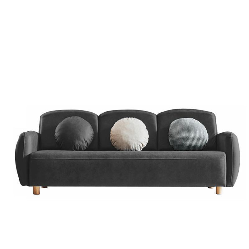 Ultra-Modern Cushions Rolled Arm Living Room Stationary Settee
