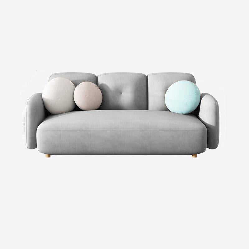 Ultra-Modern Cushions Rolled Arm Living Room Stationary Settee