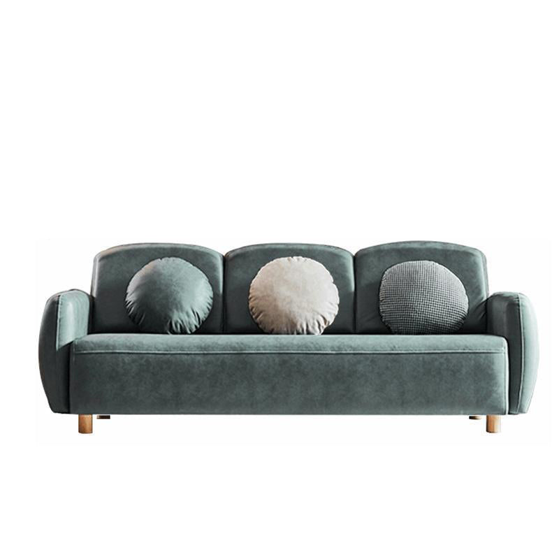 Ultra-Modern Cushions Rolled Arm Living Room Stationary Settee