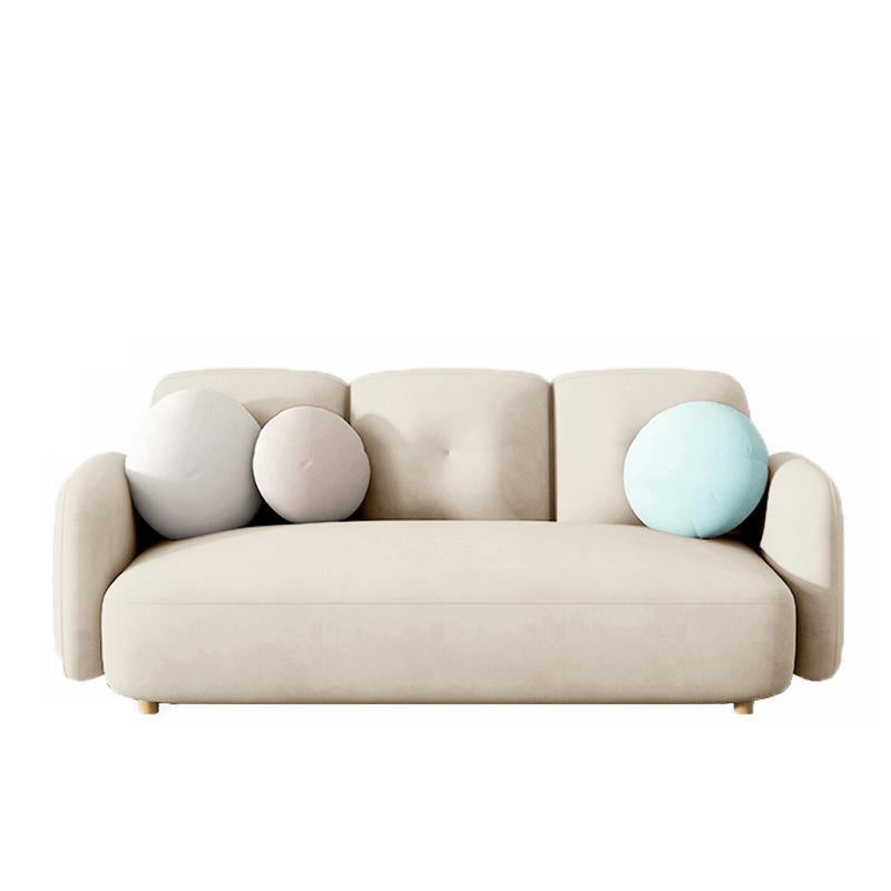 Ultra-Modern Cushions Rolled Arm Living Room Stationary Settee