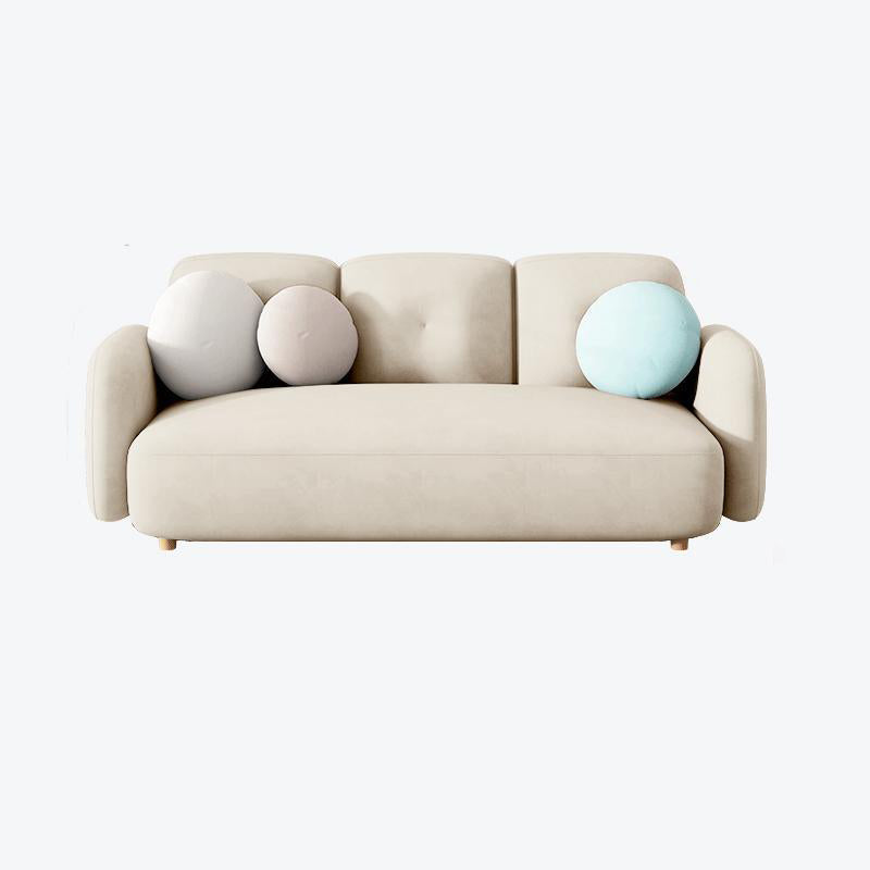 Ultra-Modern Cushions Rolled Arm Living Room Stationary Settee