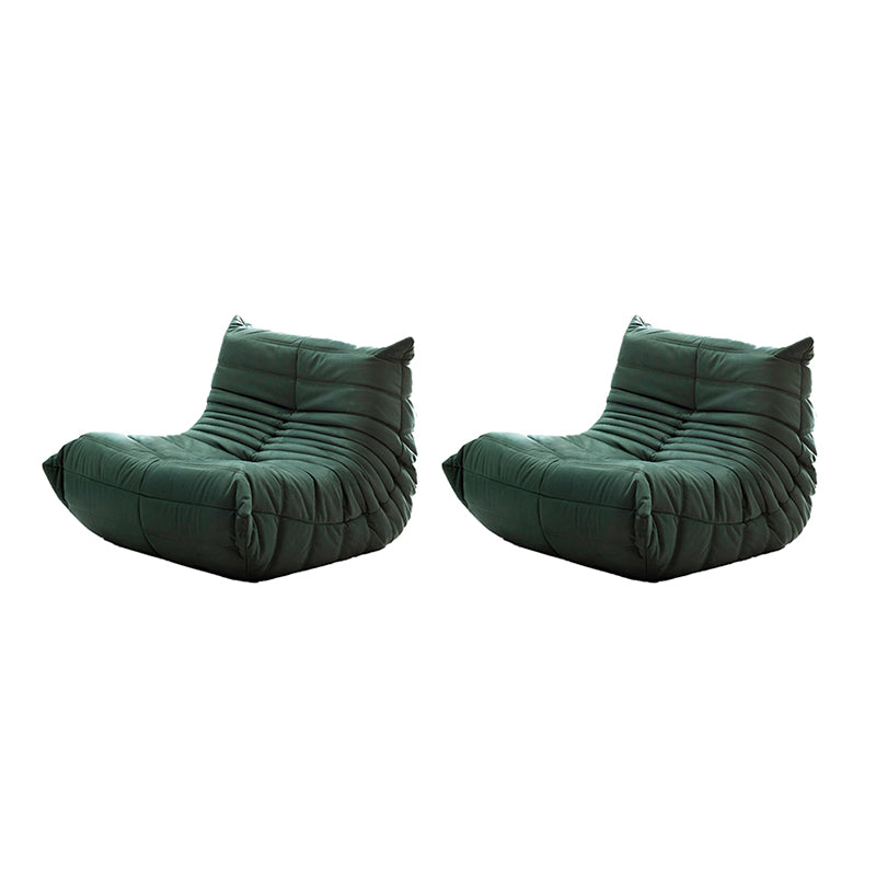 Modern Sewn Pillow Back Chair Solid Color Upholstered Armless Chair