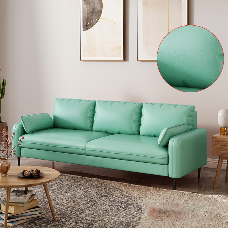 Modern Standard Sofa Pillows Square Arm 3 Seater Living Room Settee