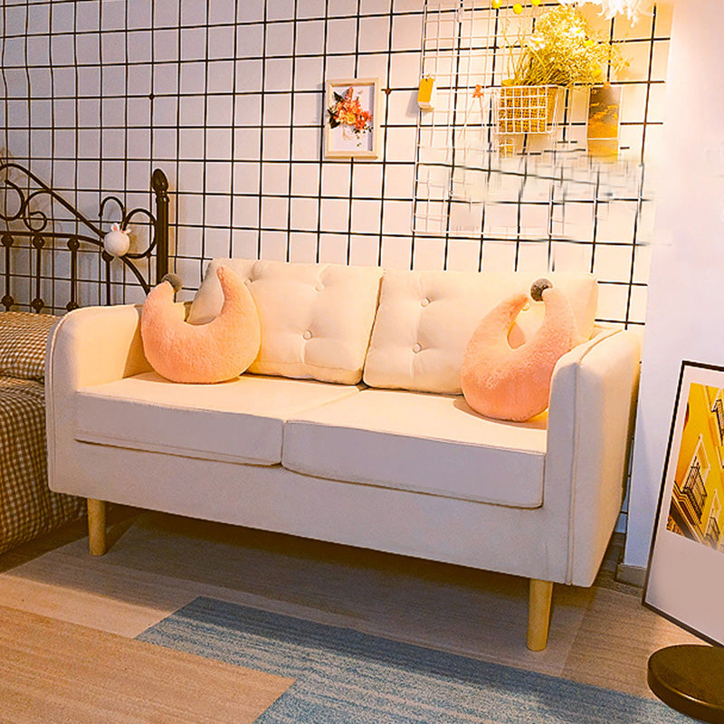 Linen Chesterfield Sofa Living Room Loose Back with 4 Legs Seating