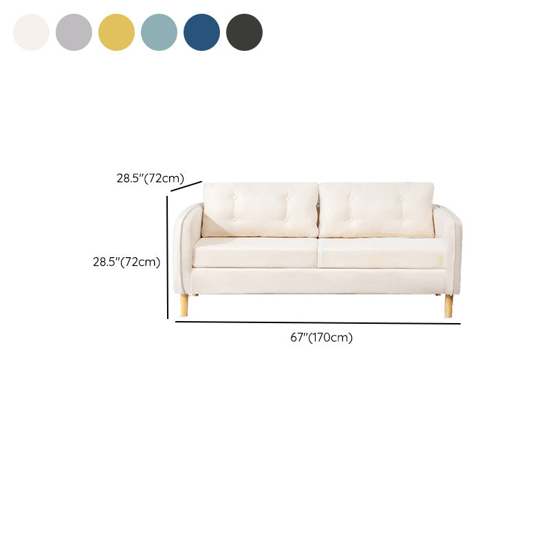 Linen Chesterfield Sofa Living Room Loose Back with 4 Legs Seating