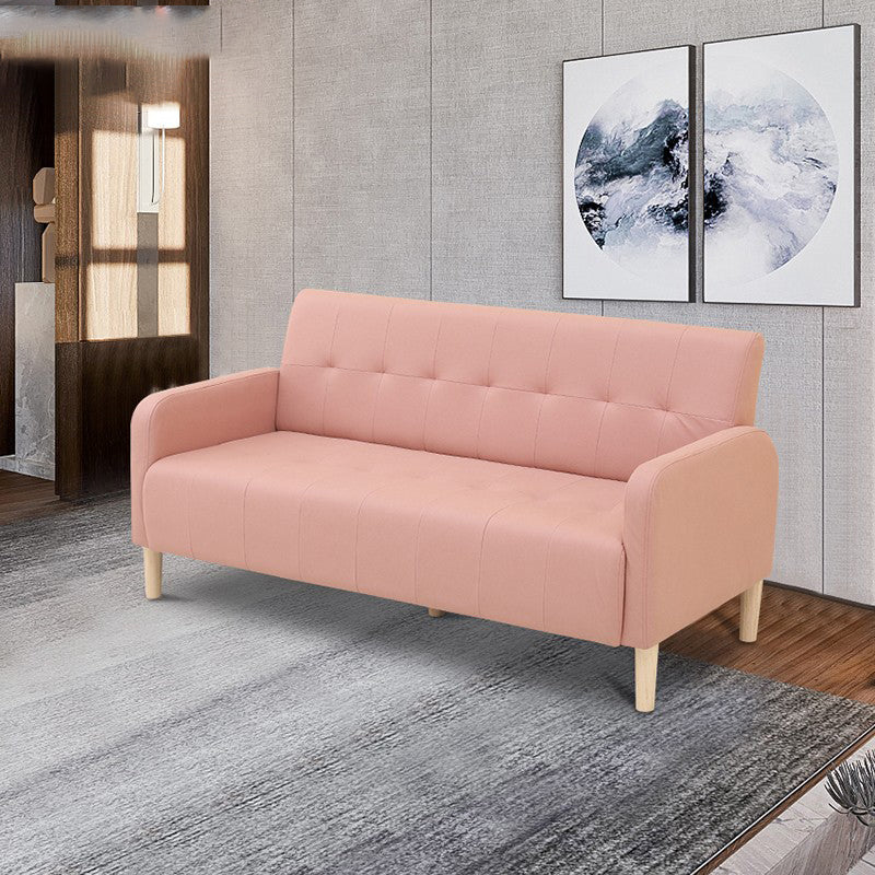 Scandinavian Settee Tufted Square Arm Living Room 3 Seater Seating