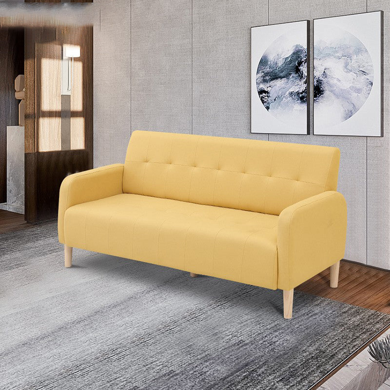 Scandinavian Settee Tufted Square Arm Living Room 3 Seater Seating