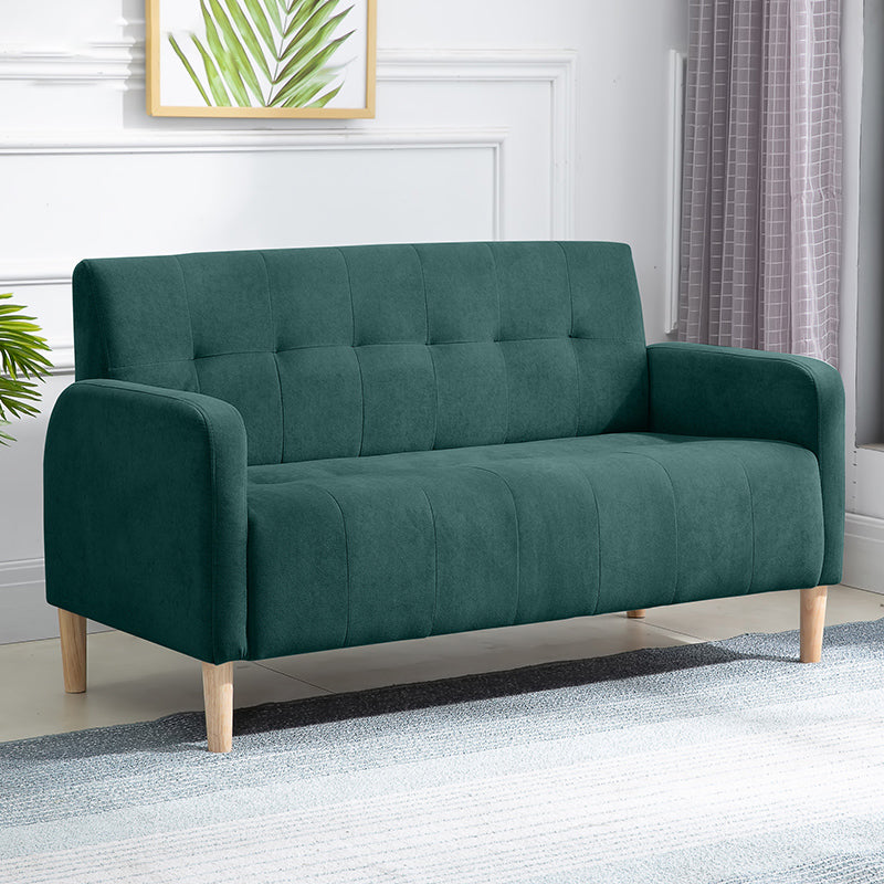 Scandinavian Settee Tufted Square Arm Living Room 3 Seater Seating