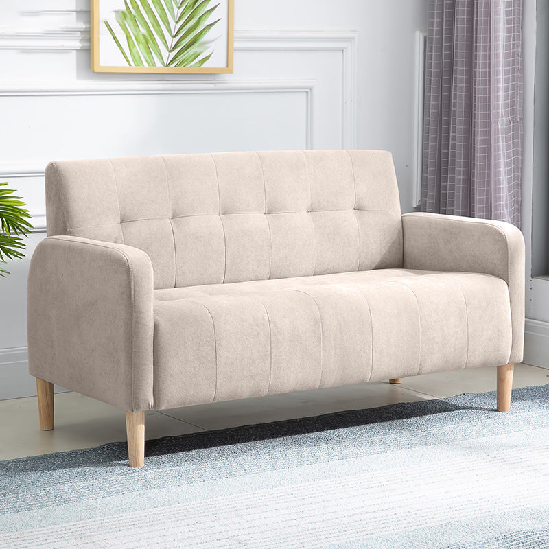 Scandinavian Settee Tufted Square Arm Living Room 3 Seater Seating