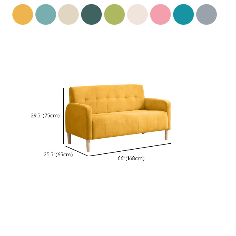 Scandinavian Settee Tufted Square Arm Living Room 3 Seater Seating