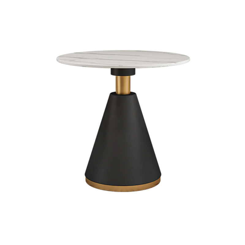 Glam Dining Table Set with Padded Chairs 1/2/5 Pcs White Stone Dining Set for Home