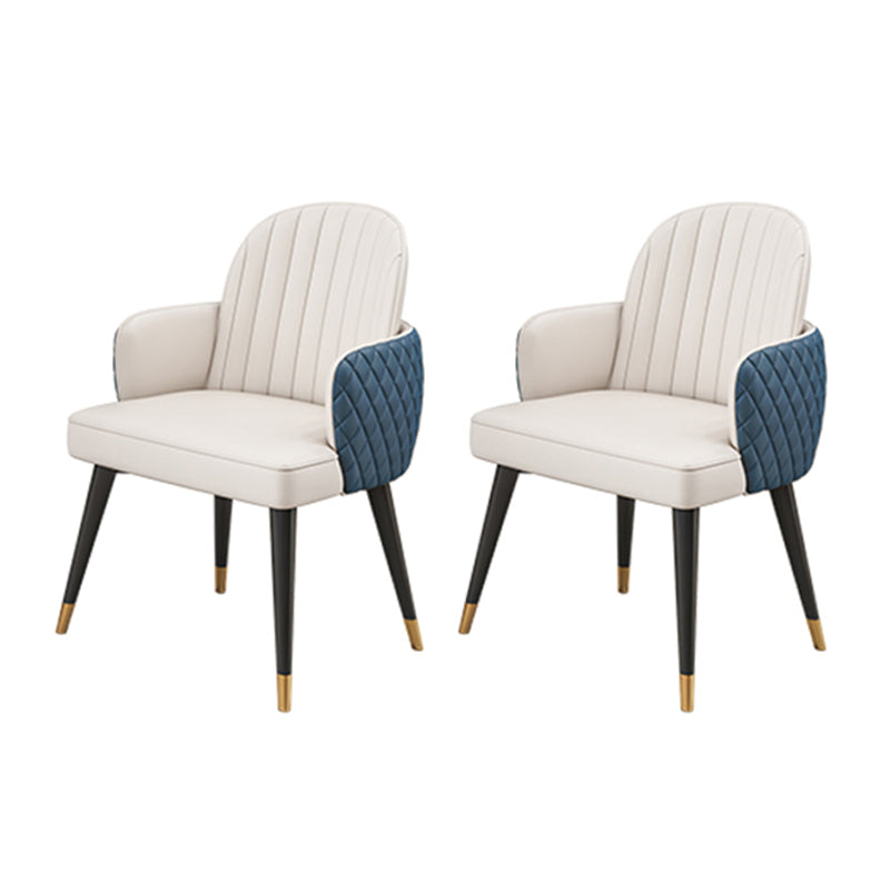 Glam Dining Table Set with Padded Chairs 1/2/5 Pcs White Stone Dining Set for Home