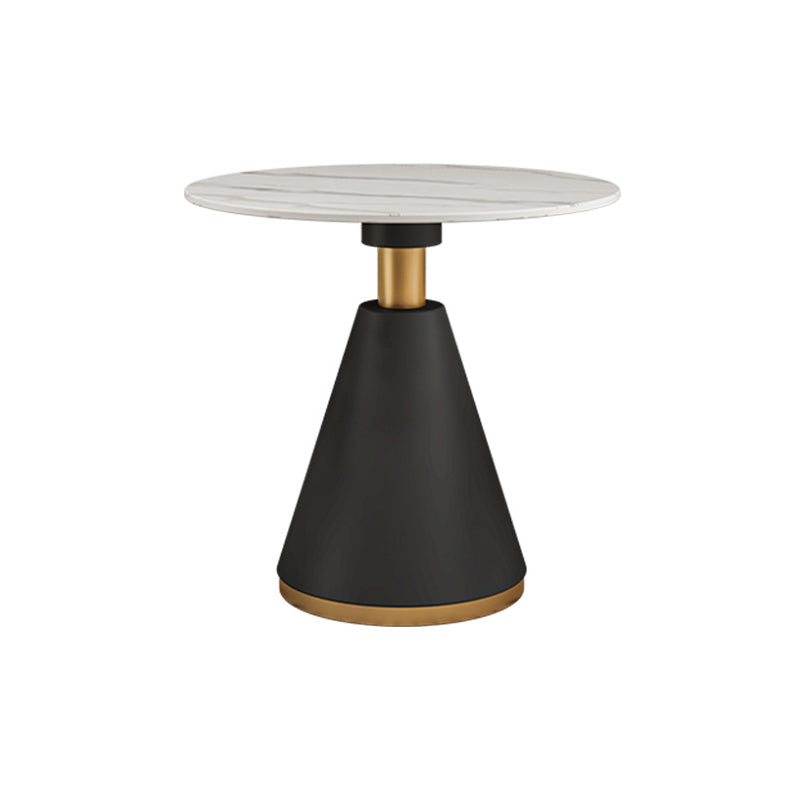 Glam Dining Table Set with Padded Chairs 1/2/5 Pcs White Stone Dining Set for Home