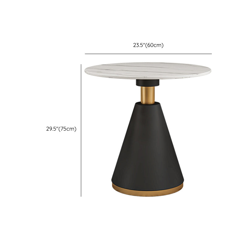 Glam Dining Table Set with Padded Chairs 1/2/5 Pcs White Stone Dining Set for Home