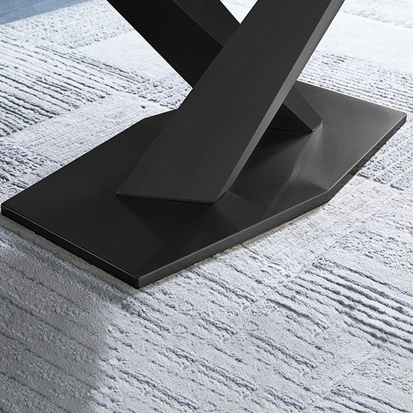 Modern Dinette Set with Solid Back Chairs 1/4/5/6/7 Pcs Gray Stone Dining Table Set