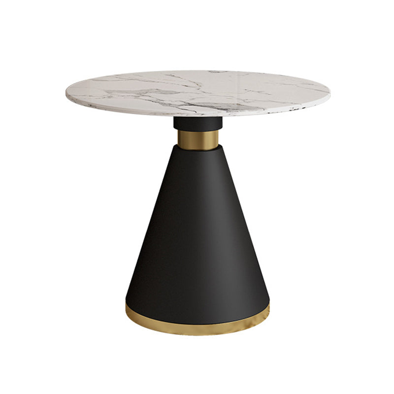 Round Dining Set with Arm Chairs 1/2/5 Pcs Stone Top Dinette Table Set for Kitchen