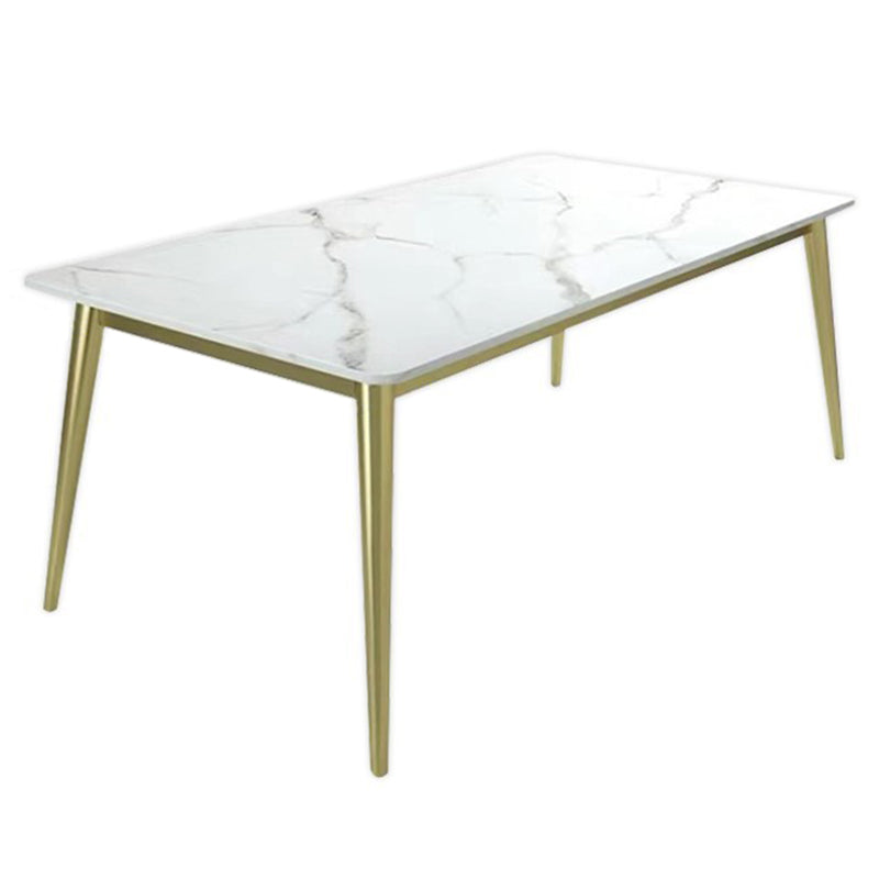 Modern Rectangle Stone Dining Table 1/2/5 Pieces Dining Set for Dining Room