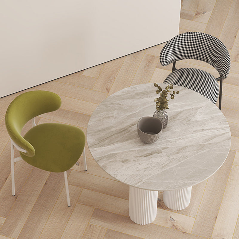 Modern Round Stone Dining Table 1/3 Pieces Dining Set for Dining Room