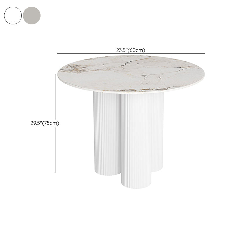 Modern Round Stone Dining Table 1/3 Pieces Dining Set for Dining Room