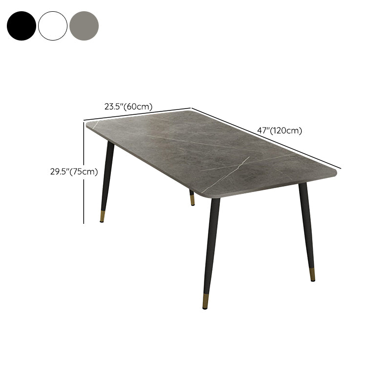 Modern Rectangle Stone Dining Table 1/2/7 Pieces Dining Set for Dining Room