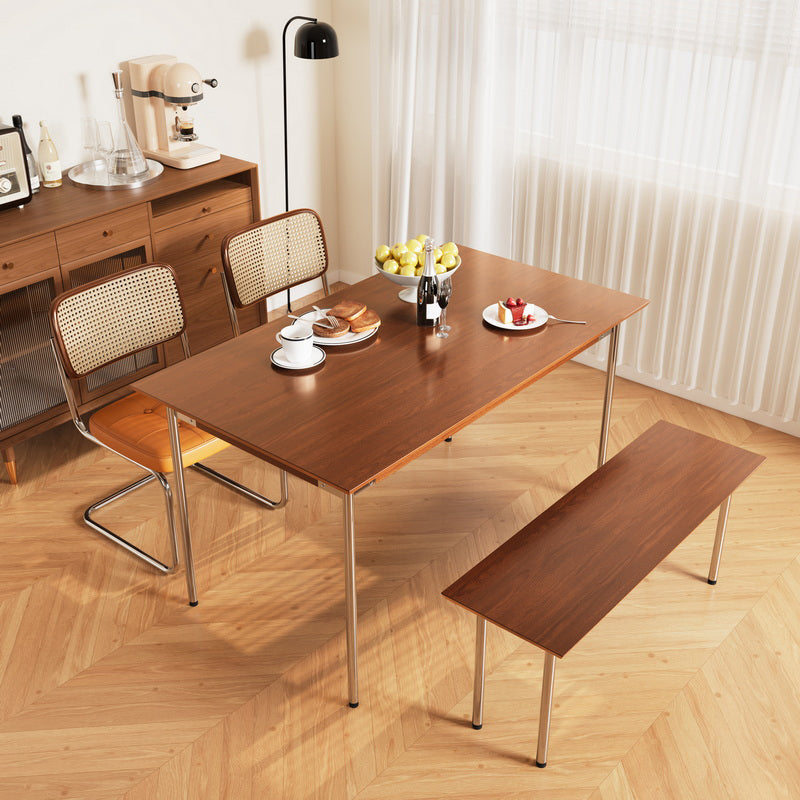 Modern Rectangle Wood Dining Table 1/5/6 Pieces Dining Set for Dining Room