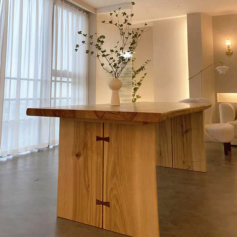 Dining Room Dinner Kitchen Table Solid Wood Double Pedestal Dining Table