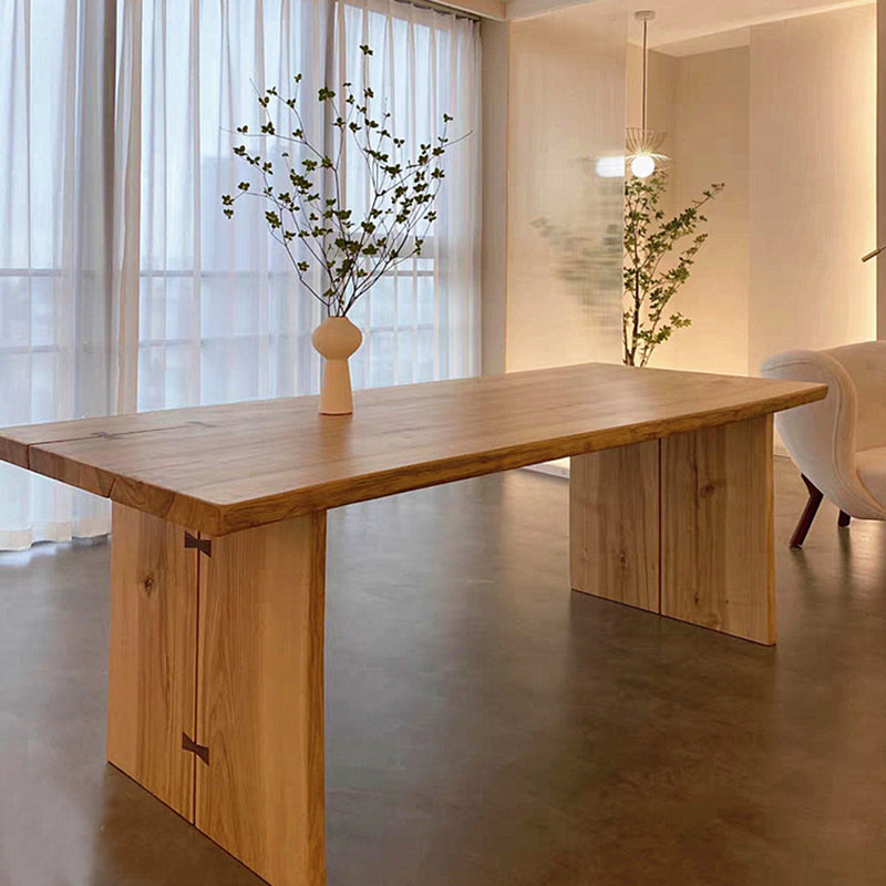 Dining Room Dinner Kitchen Table Solid Wood Double Pedestal Dining Table