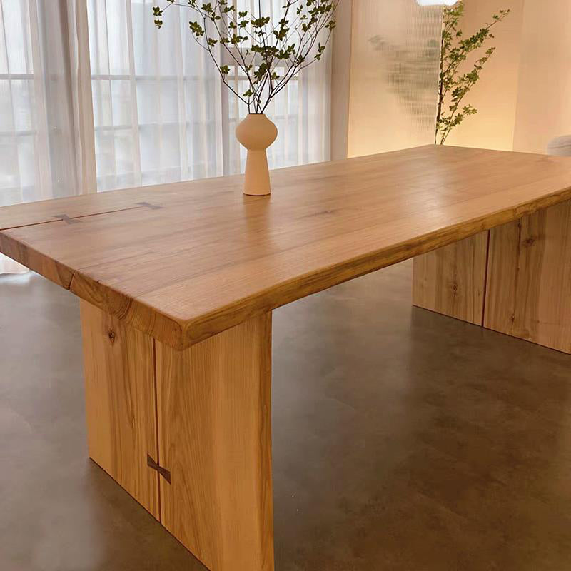 Dining Room Dinner Kitchen Table Solid Wood Double Pedestal Dining Table