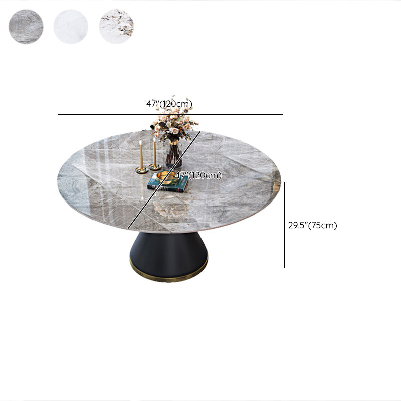 Sintered Stone Top Room Table Pedestal Dining Table for Kitchen