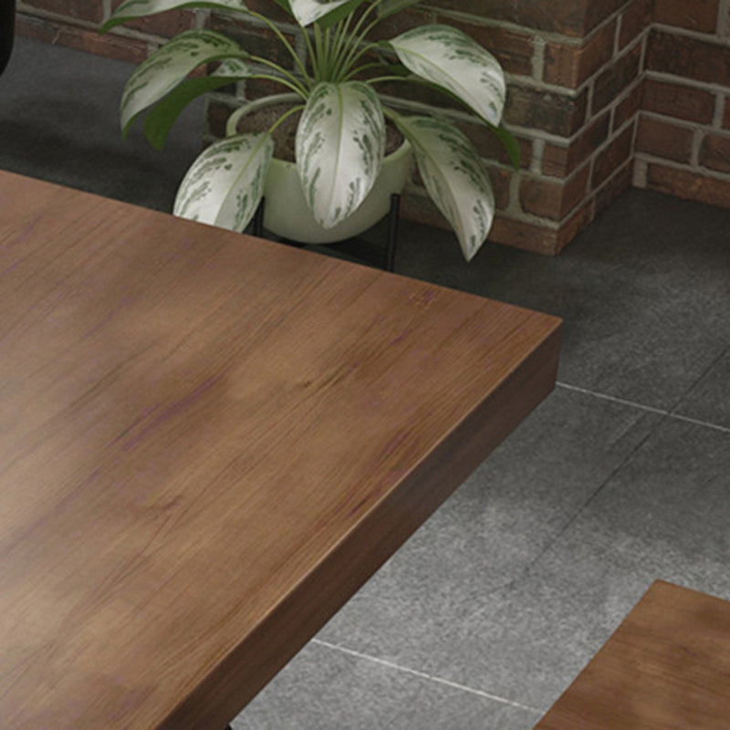 Industrial Dinner Room Dining Table Pine Solid Wood Rectangle Dining Table