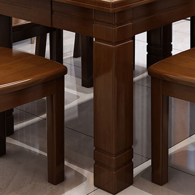 Dining Room Dinner Kitchen Table Rubberwood Rectangle Dining Table