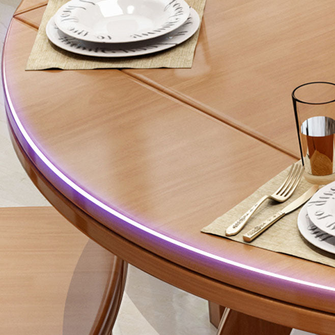 Solid Wood Dining Table Extendable Dining Table for Dining Room