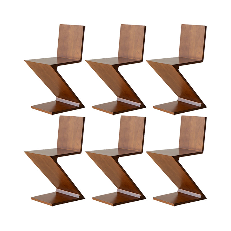 Industrial Side Chair Solid Wood Dining Chair for Living Room