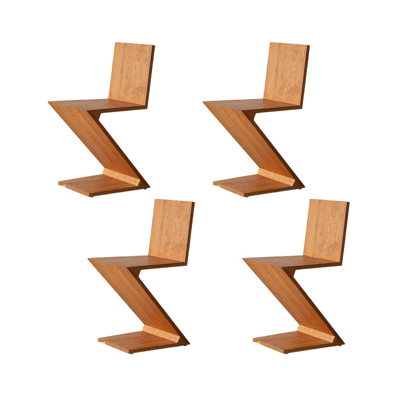 Industrial Side Chair Solid Wood Dining Chair for Living Room