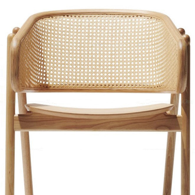 Solid Wood Arm Chair Modern Open Back Dining Chair for Living Room