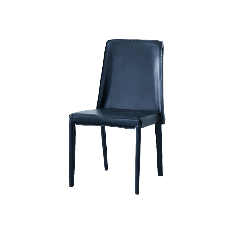 Contemporary Kitchen Dining Chairs Armless Faux Leather Dining Chairs