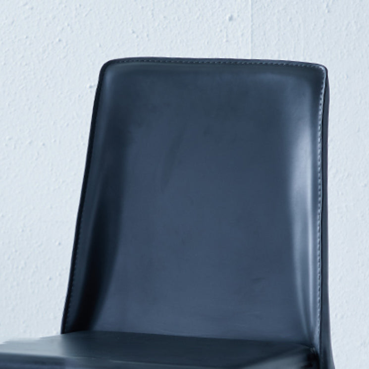 Contemporary Kitchen Dining Chairs Armless Faux Leather Dining Chairs