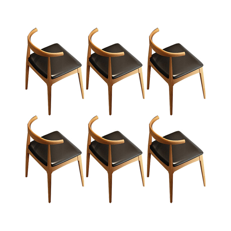 Contemporary Kitchen Dining Chairs Faux Leather Dining Chairs in Natural