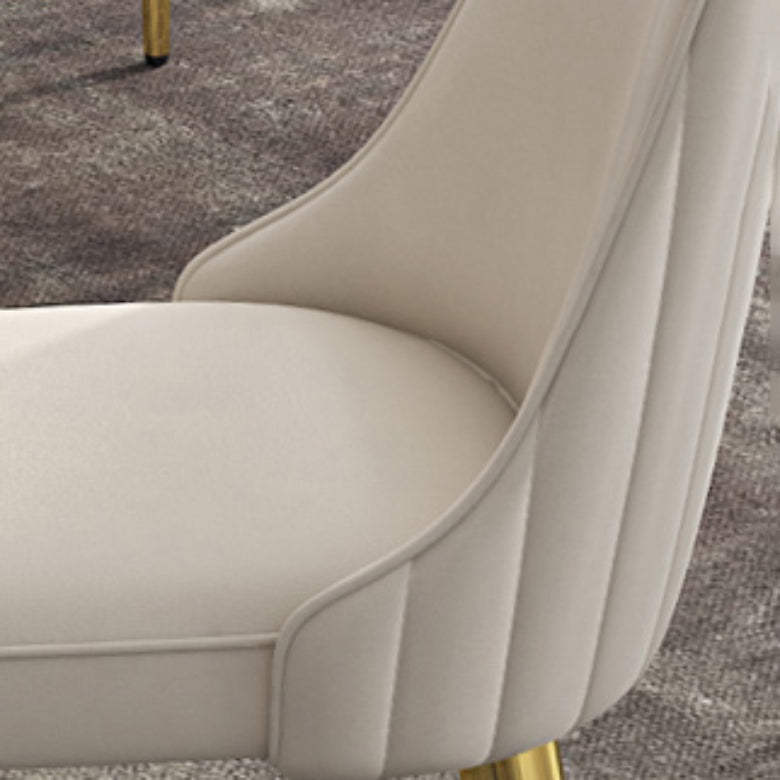 Glam Style Side Chair PU Leather Dining Chair for Living Room