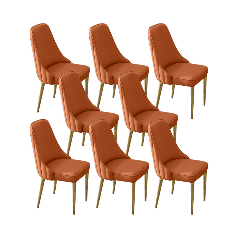 Glam Style Side Chair PU Leather Dining Chair for Living Room