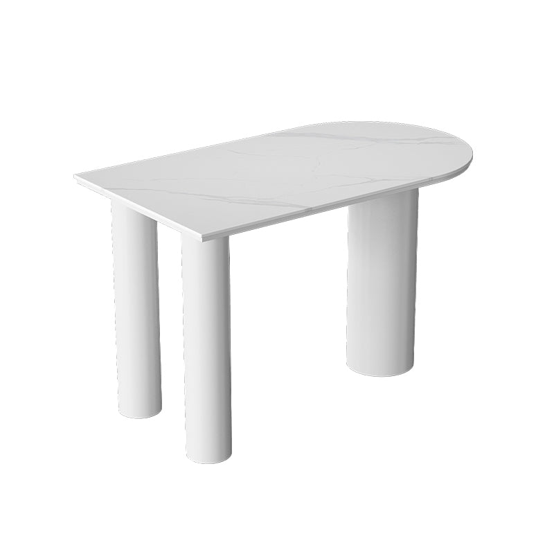 Modern Stone and Iron Counter Height Table Free Form Bar Table with 3 Legs